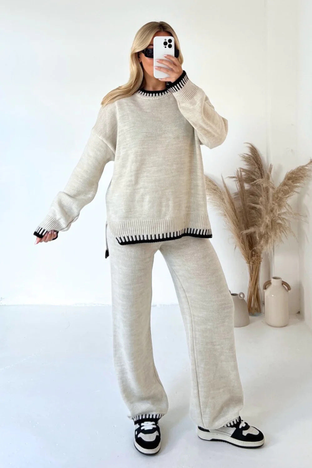 Althea – Contrast Trim Lounge Set