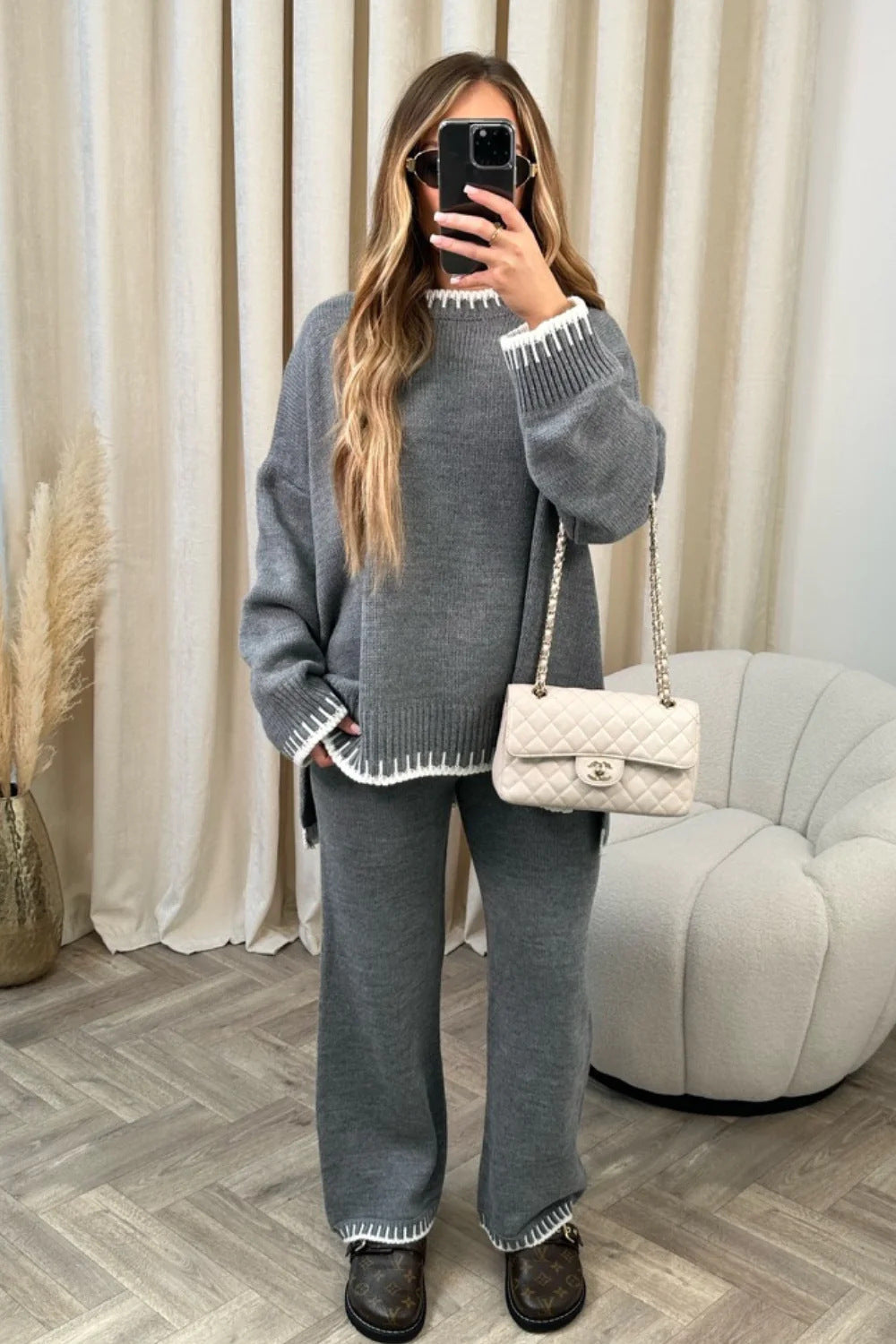 Althea – Contrast Trim Lounge Set
