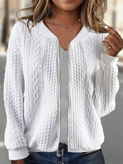 Myla – Cable Knit Zip-Up Jacket