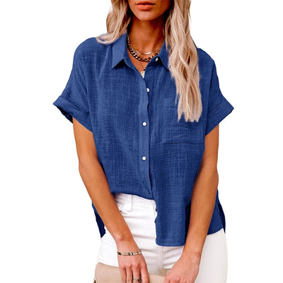 Anastasia – Textured Short Sleeve Polo Shirt