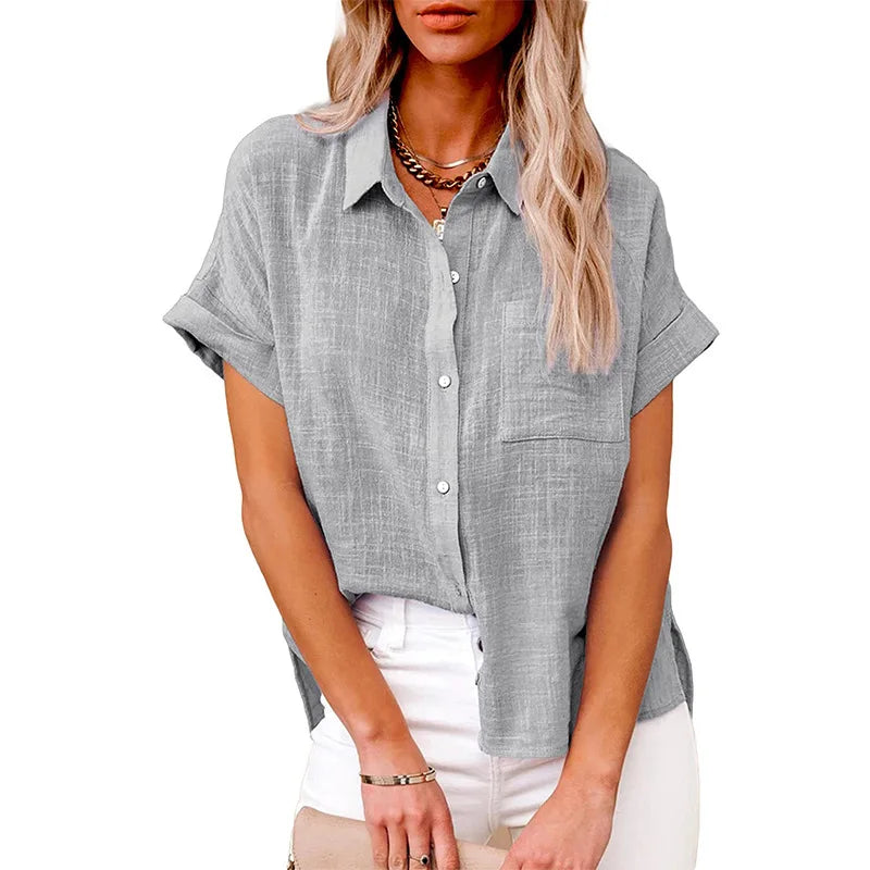 Anastasia – Textured Short Sleeve Polo Shirt