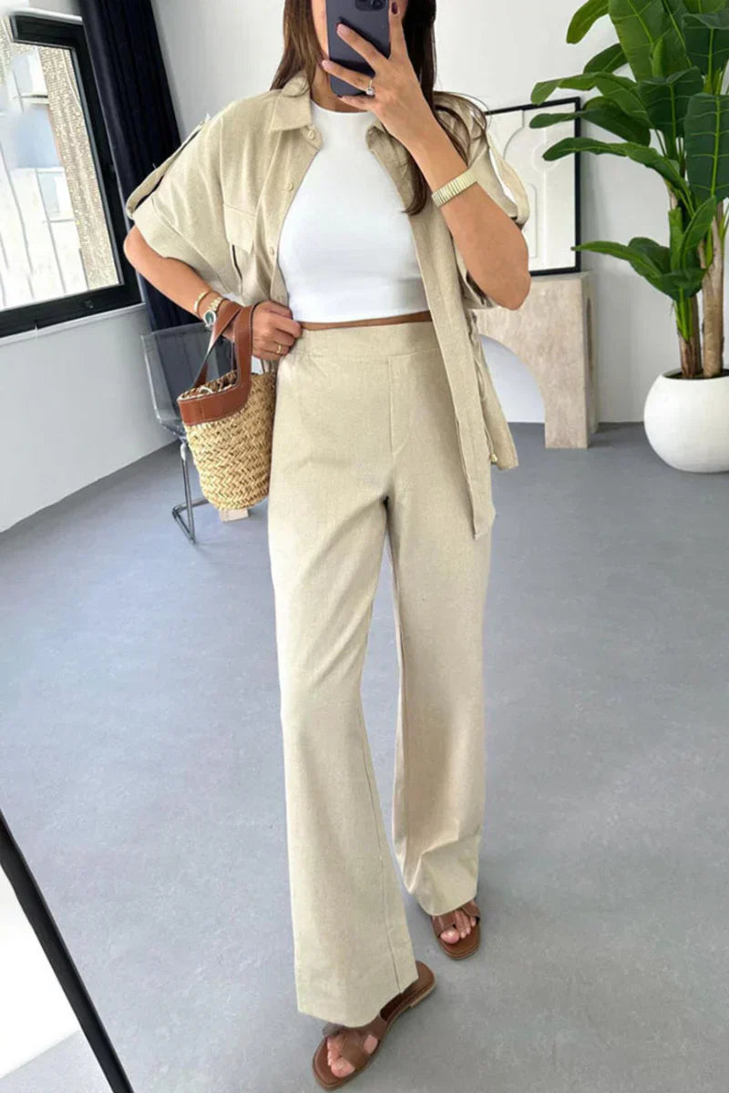 Charm – Relaxed Shirt and Trousers Set