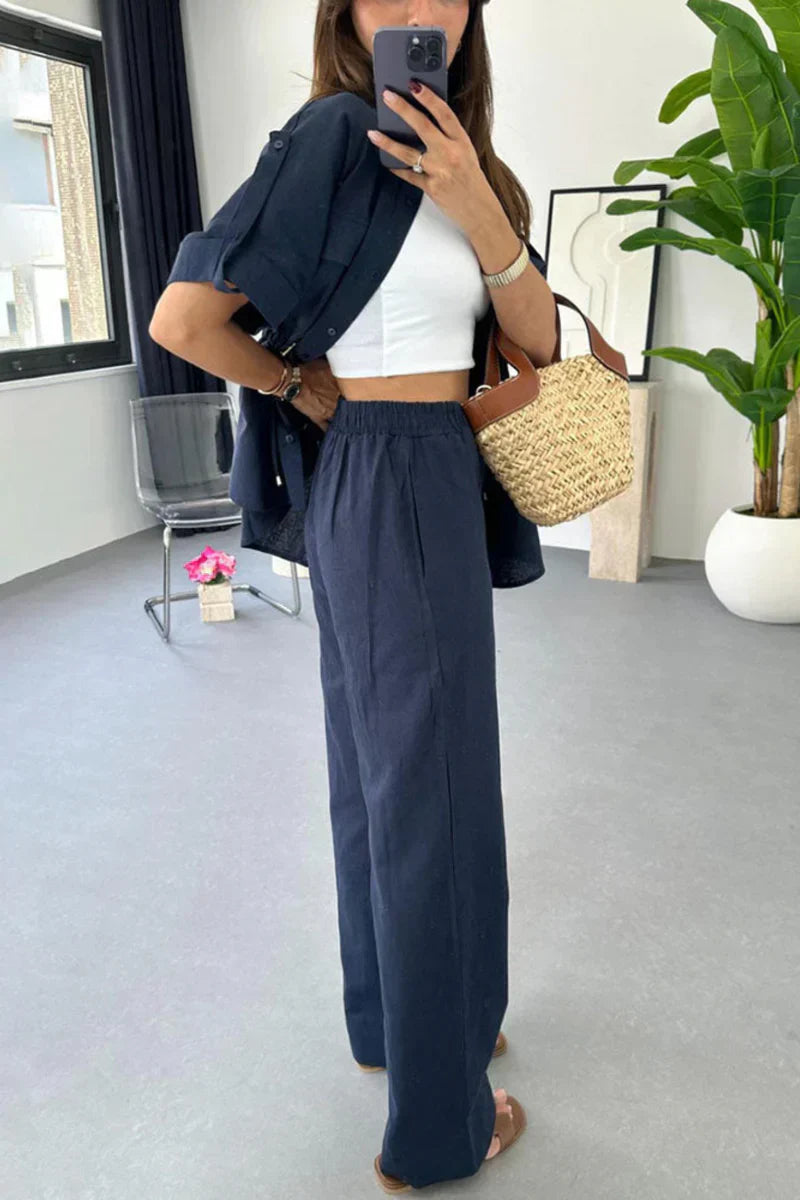 Charm – Relaxed Shirt and Trousers Set